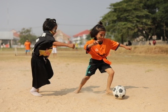 Children playing Football