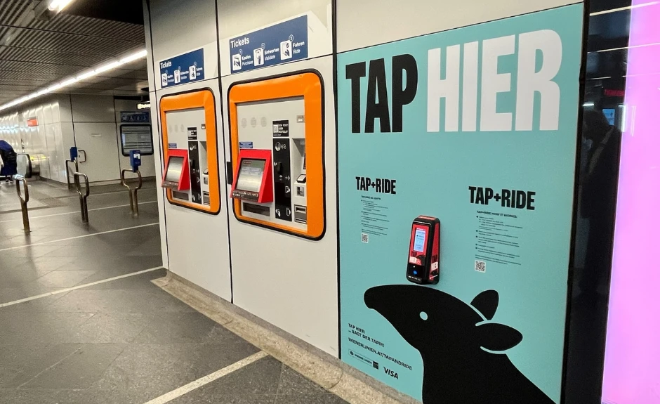Tap & Ride an den U-Bahn Stationen in Wien
