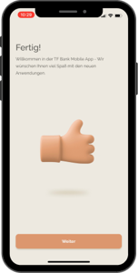 TF Bank Mobile App Registrierung Fertig