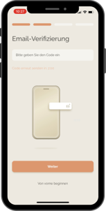 TF Bank Mobile App - Email Verifizierung